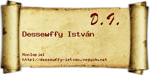 Dessewffy István névjegykártya